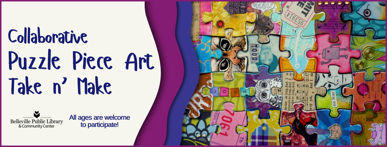 Collaborative Puzzle Piece Art Take n' Make | Belleville Public Library