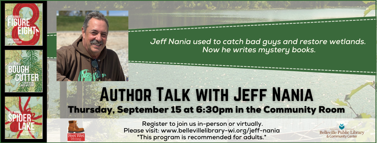 Jeff Nania author of the Northern Lakes Mysteries 